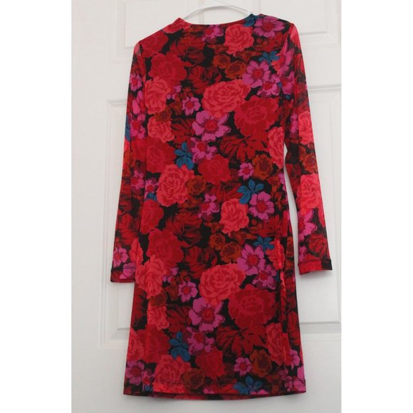 theget Mini Mesh Red Dress Roses Sexy Flirty Cutout Date night Y2K - Picture 2 of 6